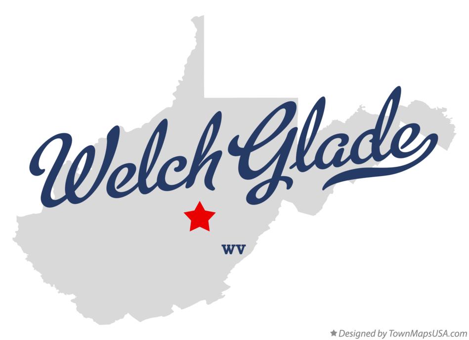Map of Welch Glade West Virginia WV