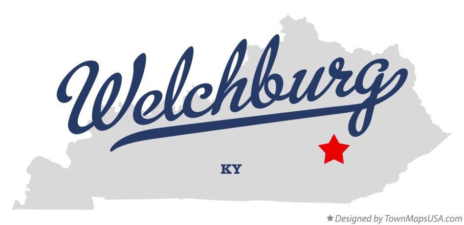 Map of Welchburg Kentucky KY