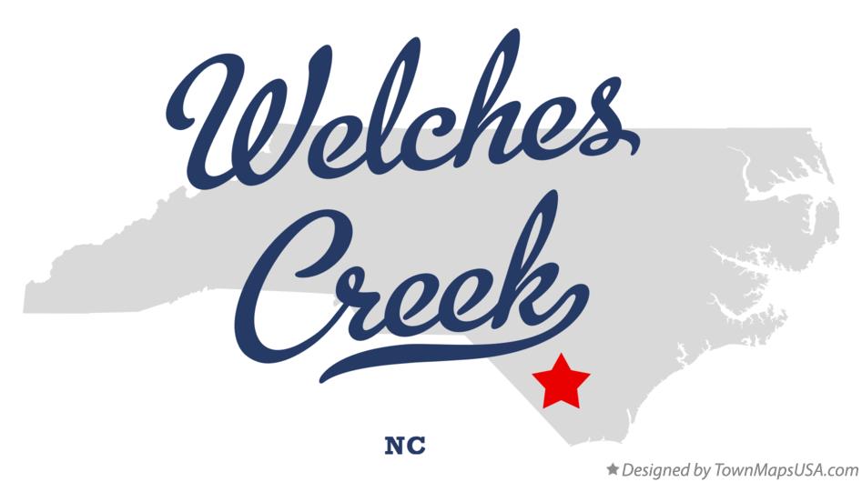 Map of Welches Creek North Carolina NC