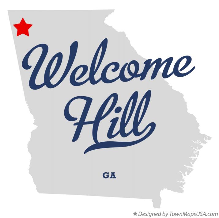Map of Welcome Hill Georgia GA
