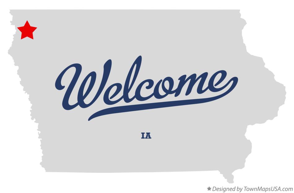 Map of Welcome Iowa IA