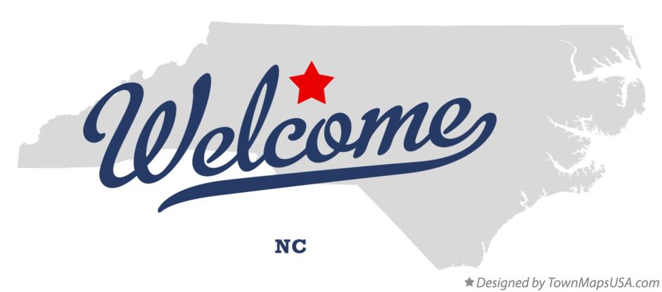 Map of Welcome North Carolina NC