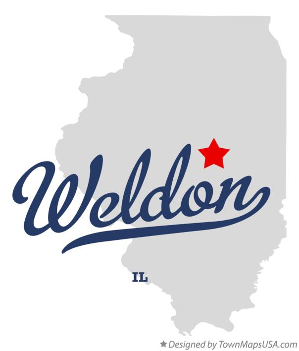 Map of Weldon Illinois IL