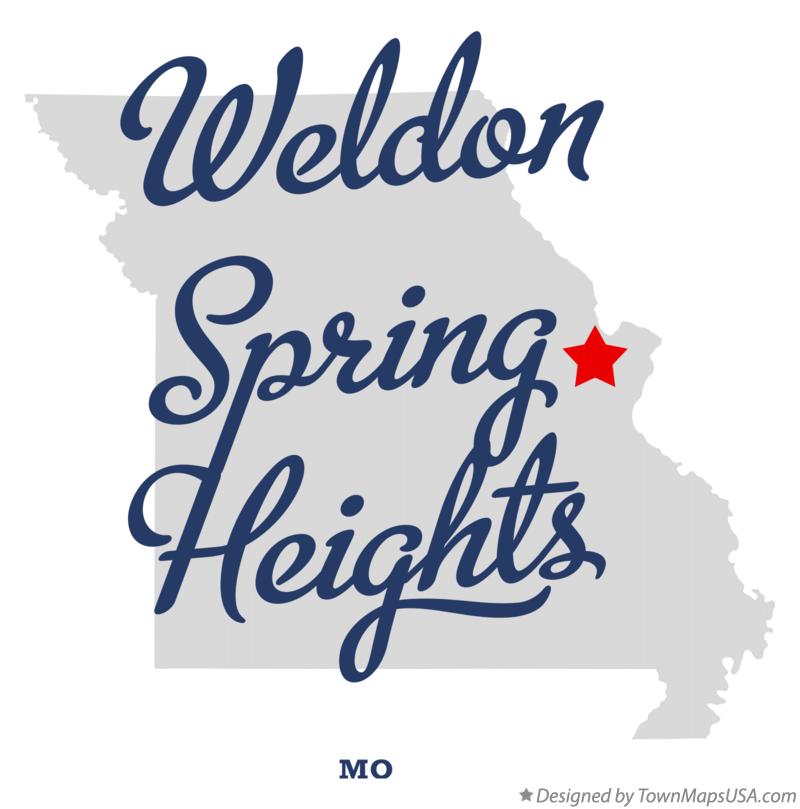 Map of Weldon Spring Heights Missouri MO