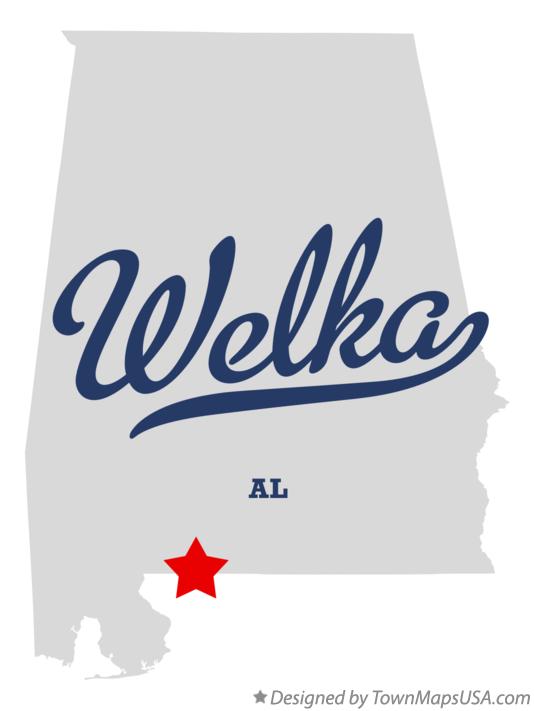 Map of Welka Alabama AL