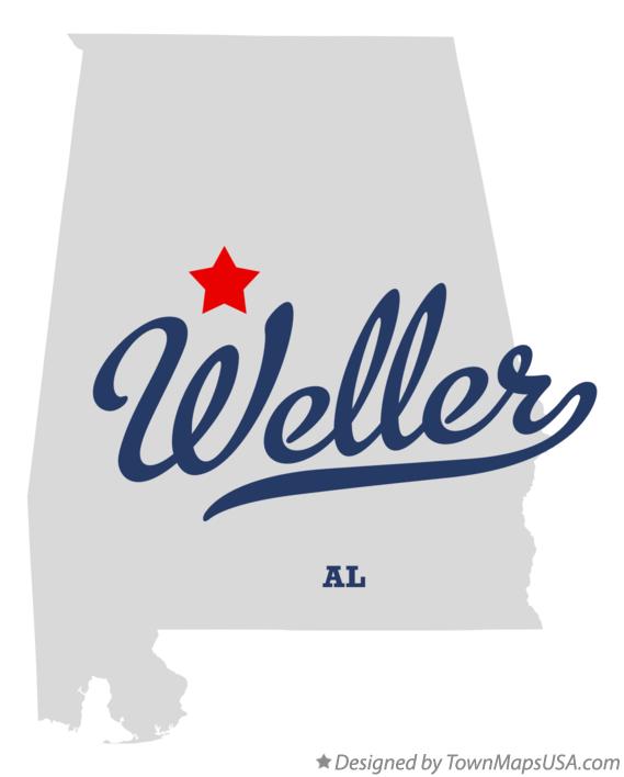 Map of Weller Alabama AL