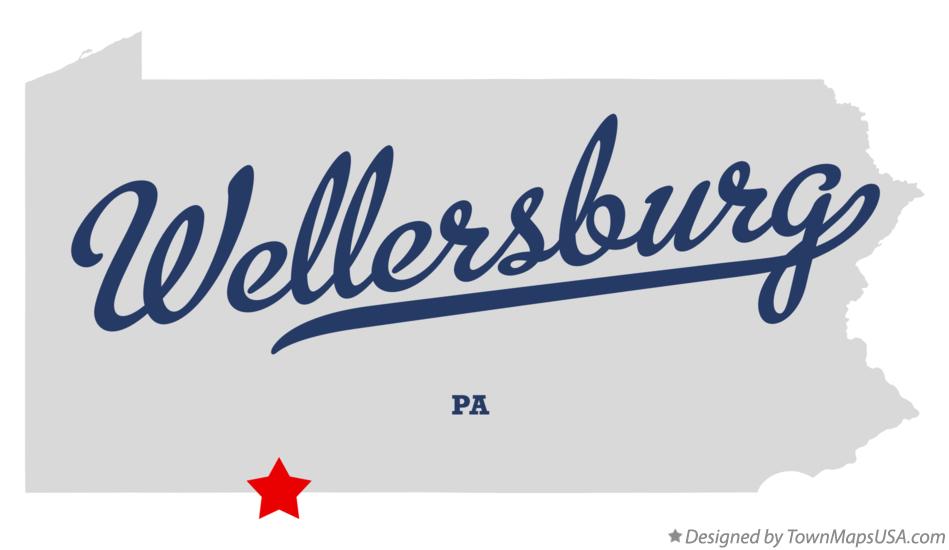 Map of Wellersburg Pennsylvania PA