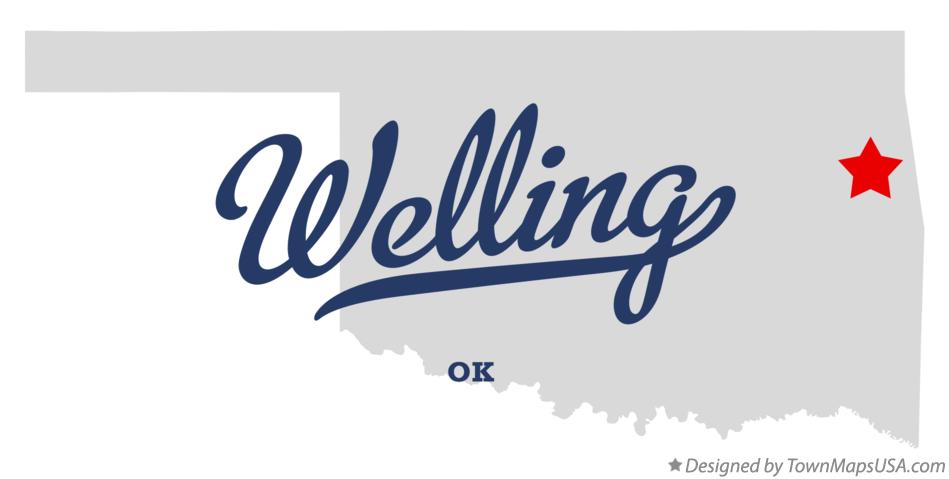 Map of Welling Oklahoma OK