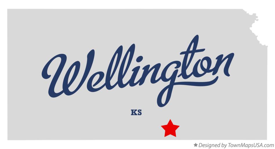 Map of Wellington Kansas KS