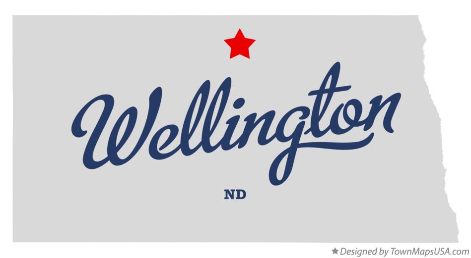 Map of Wellington North Dakota ND