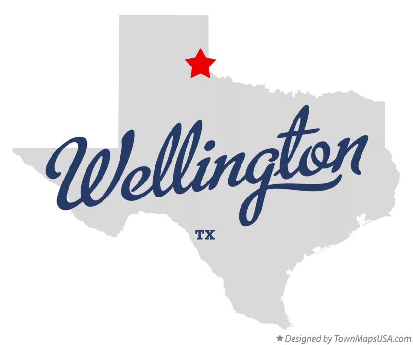 Map of Wellington Texas TX