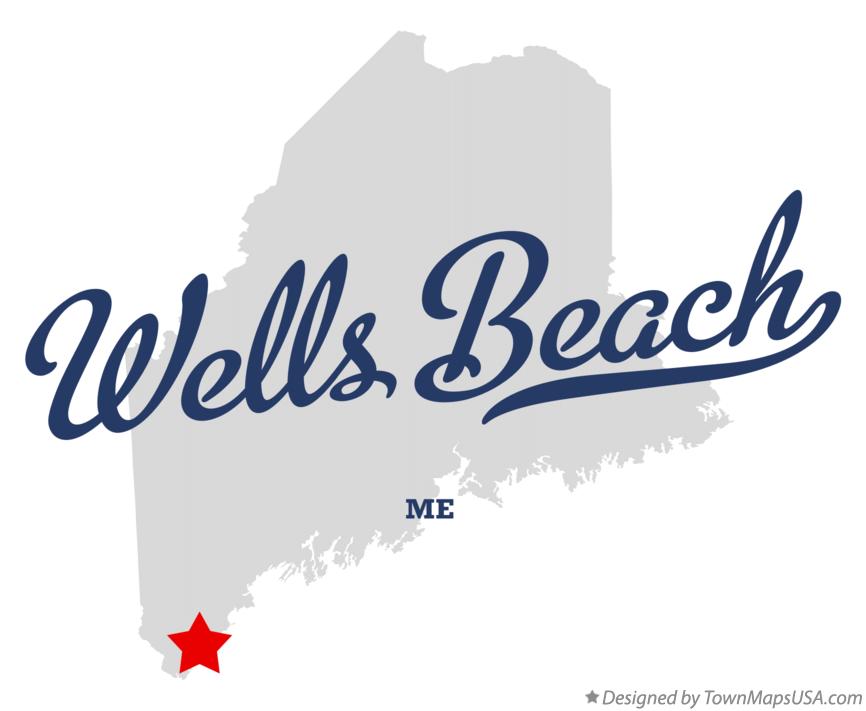 Map of Wells Beach Maine ME
