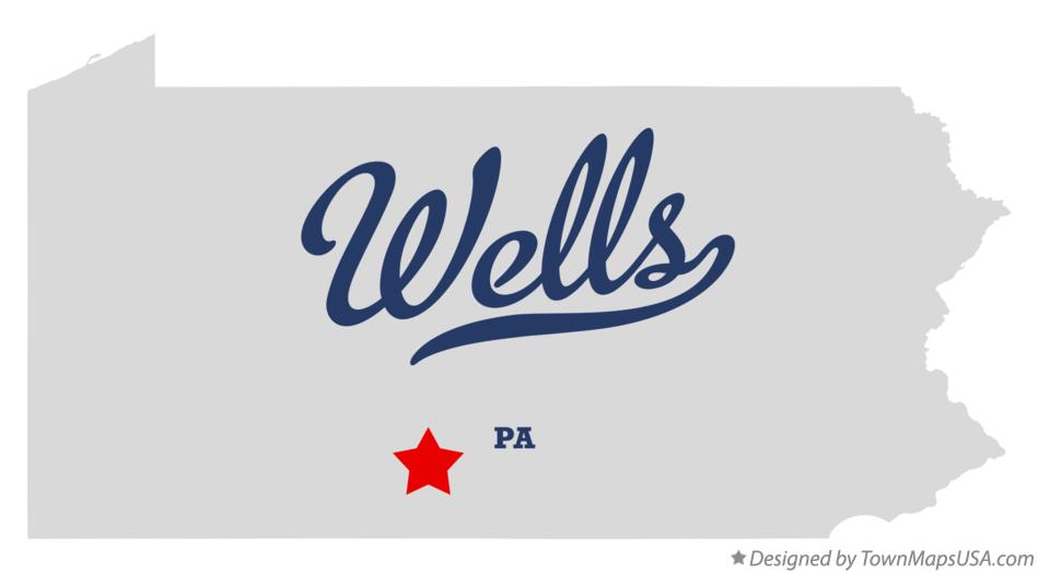 Map of Wells Pennsylvania PA