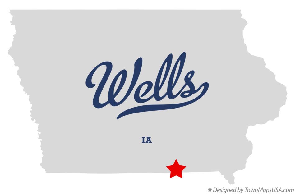 Map of Wells Iowa IA