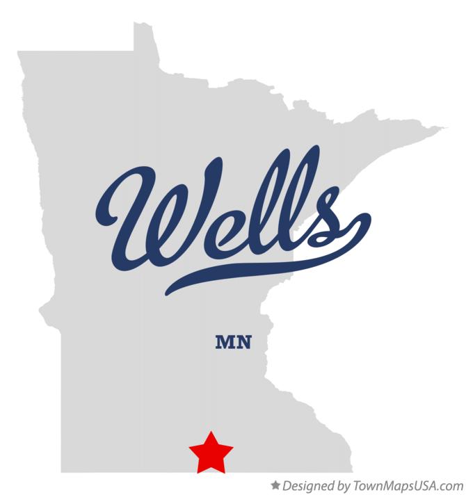 Map of Wells Minnesota MN