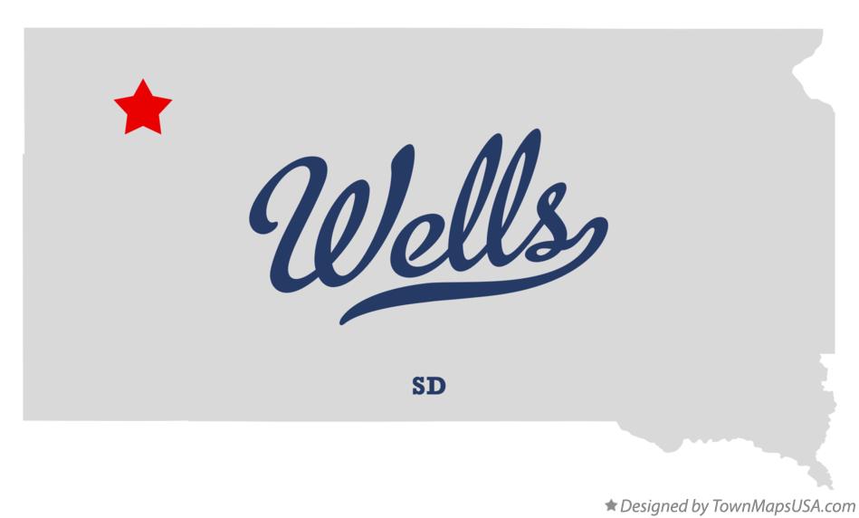 Map of Wells South Dakota SD