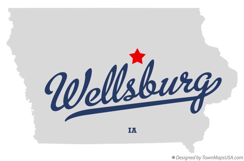 Map of Wellsburg Iowa IA