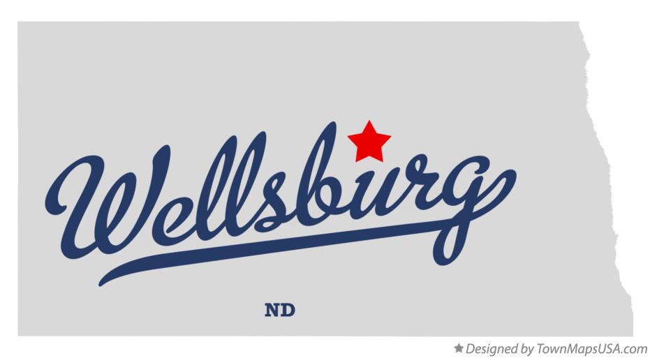 Map of Wellsburg North Dakota ND