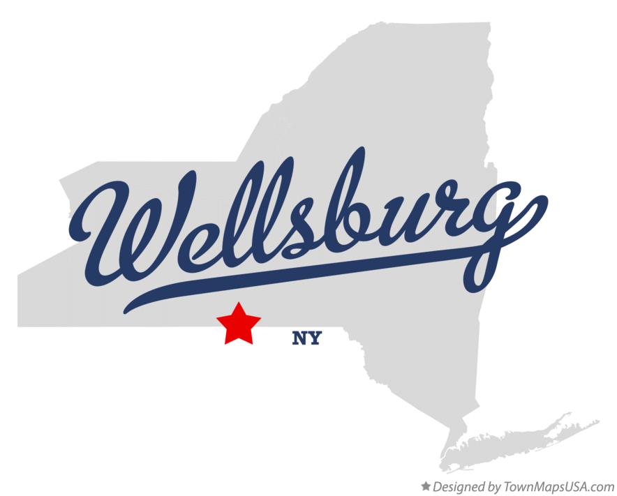 Map of Wellsburg New York NY