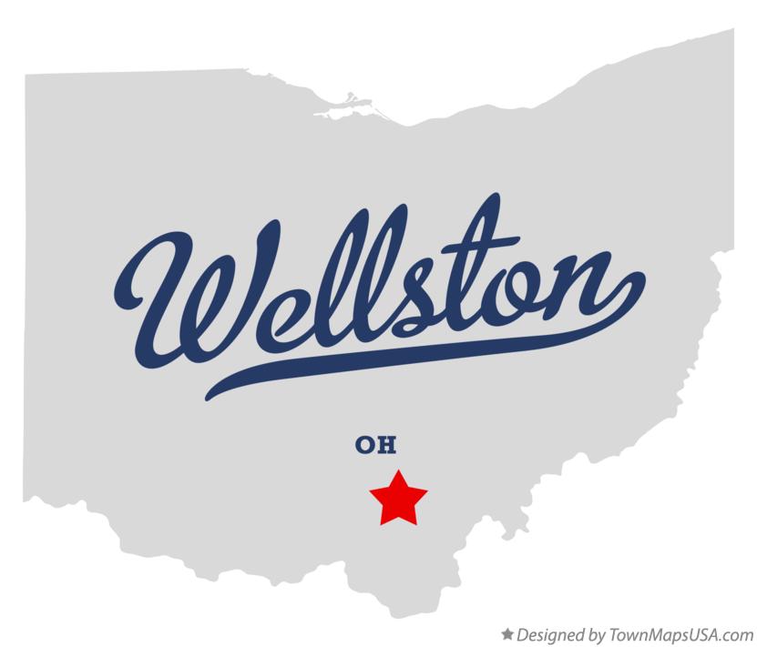 Map of Wellston Ohio OH