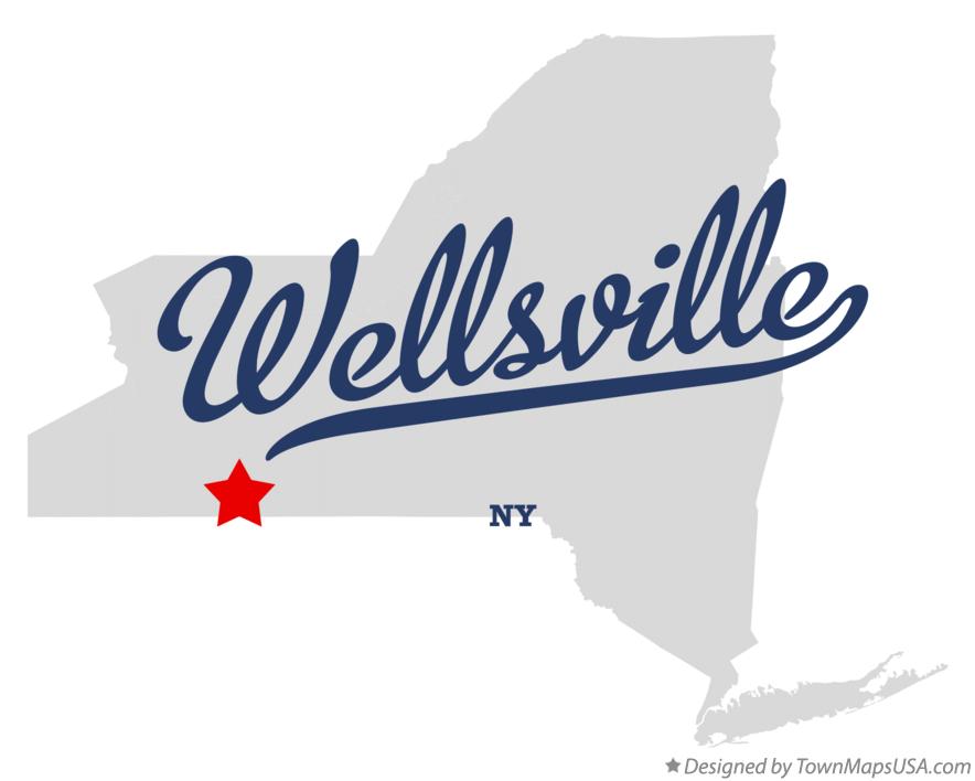 Map of Wellsville New York NY