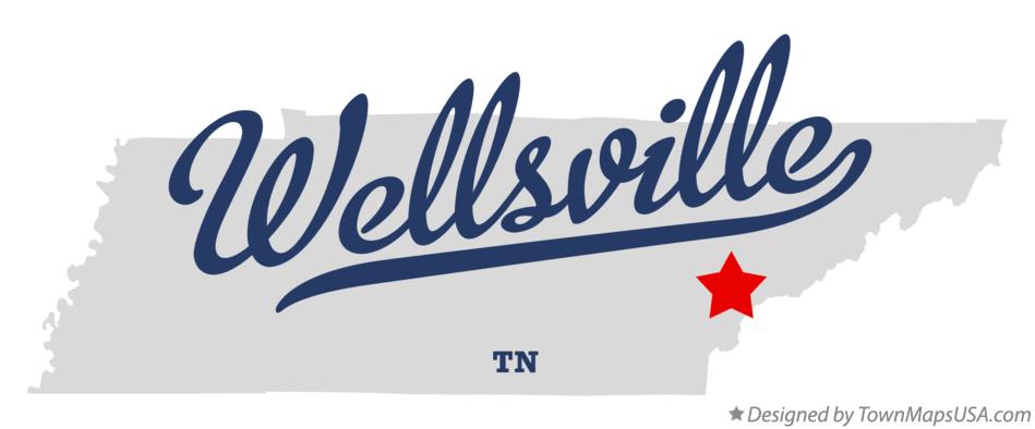 Map of Wellsville Tennessee TN