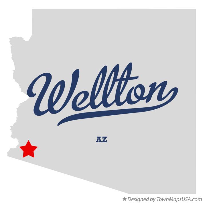 Map of Wellton Arizona AZ