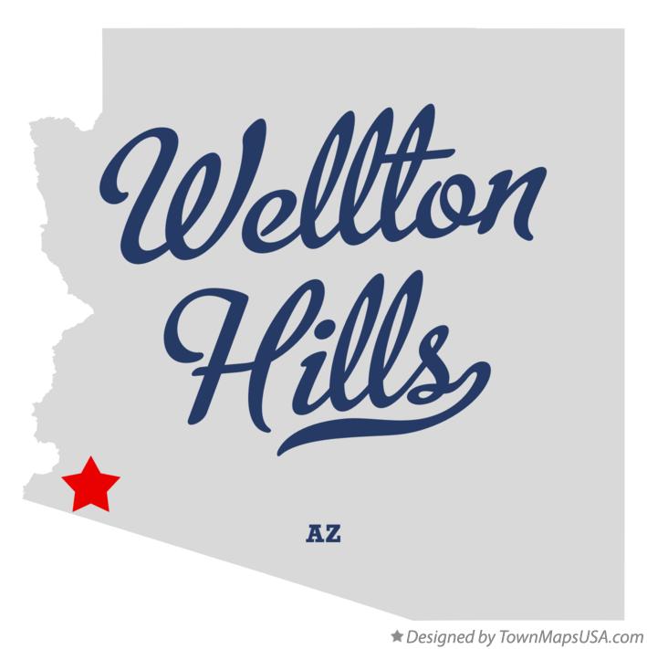 Map of Wellton Hills Arizona AZ