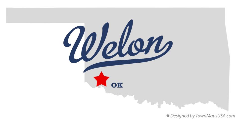 Map of Welon Oklahoma OK