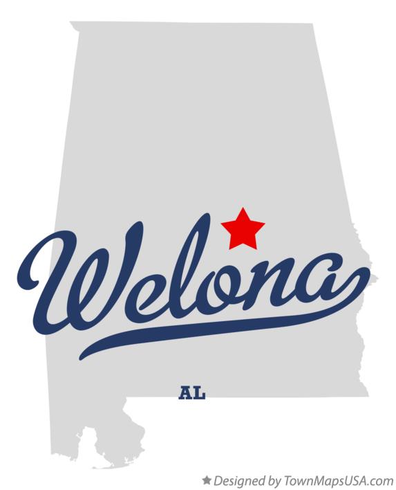 Map of Welona Alabama AL