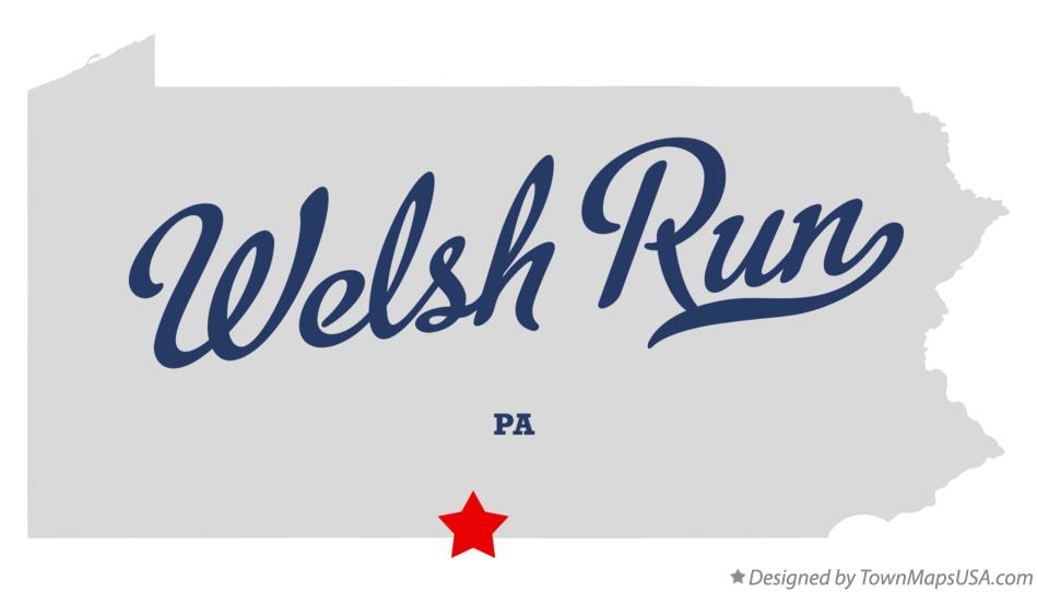Map of Welsh Run Pennsylvania PA