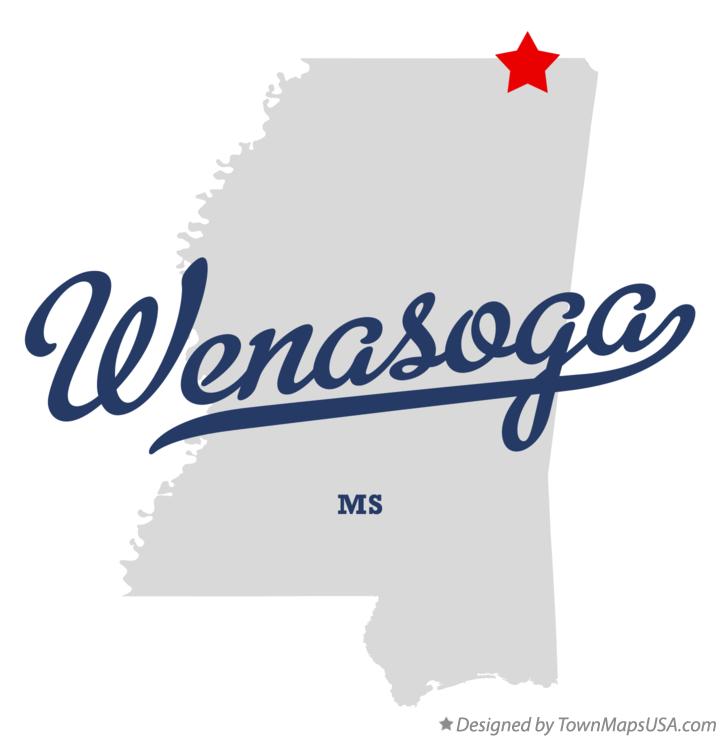 Map of Wenasoga Mississippi MS
