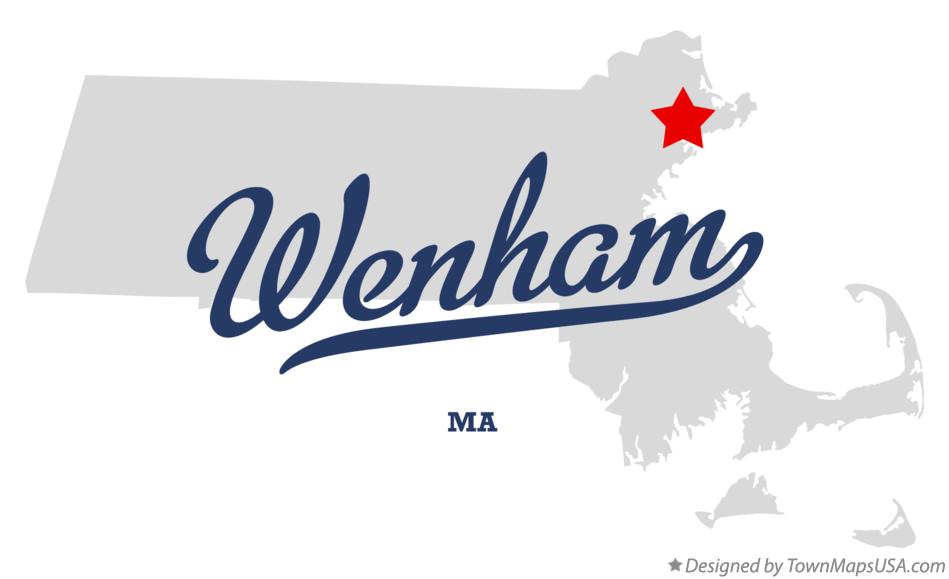 Map of Wenham Massachusetts MA