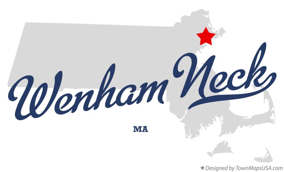 Map of Wenham Neck Massachusetts MA