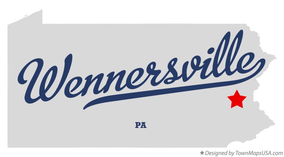 Map of Wennersville Pennsylvania PA