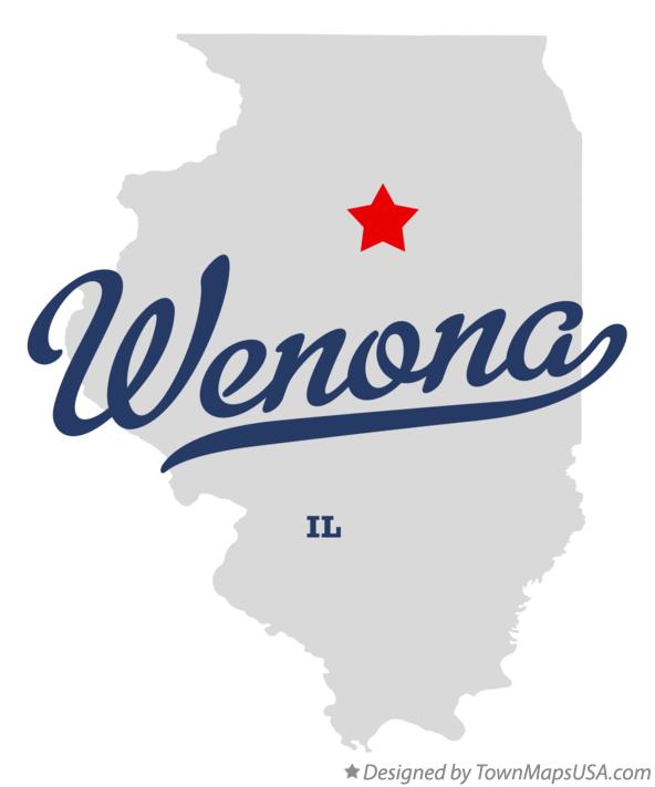 Map of Wenona Illinois IL
