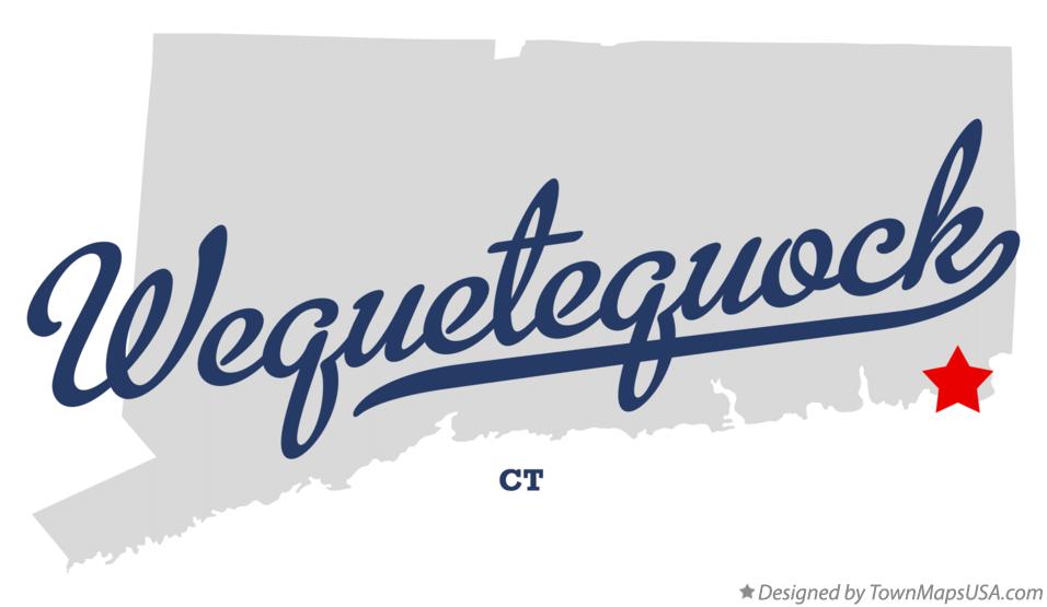 Map of Wequetequock Connecticut CT
