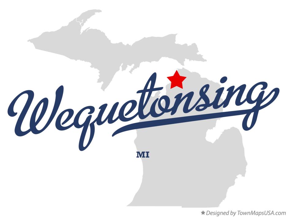 Map of Wequetonsing Michigan MI