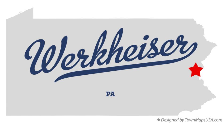 Map of Werkheiser Pennsylvania PA