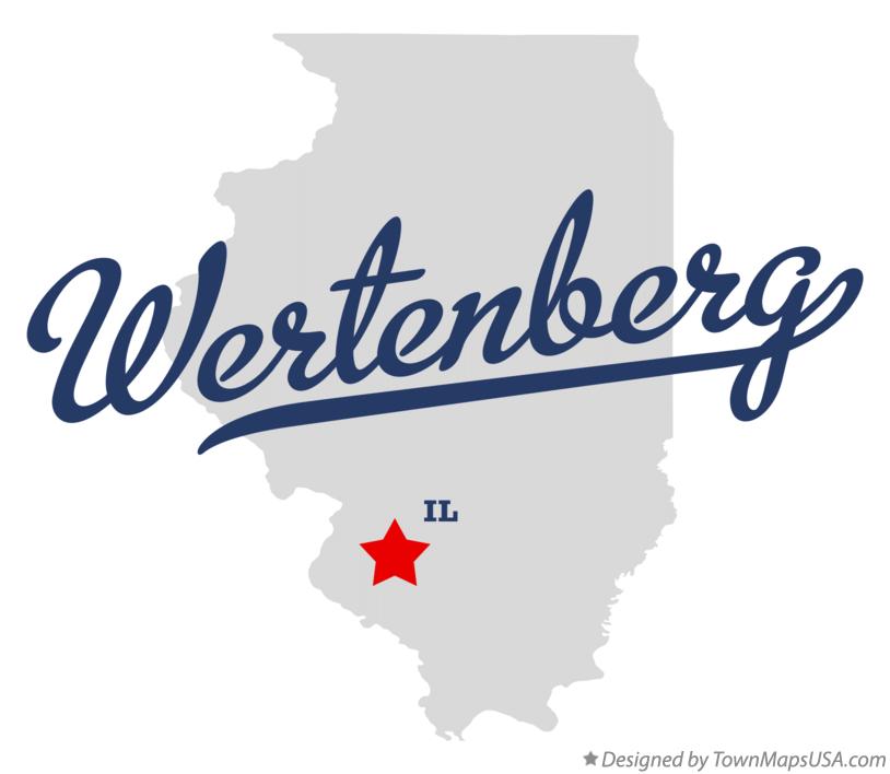 Map of Wertenberg Illinois IL
