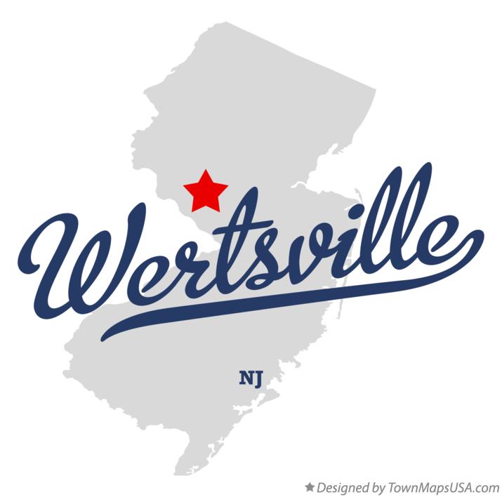 Map of Wertsville New Jersey NJ
