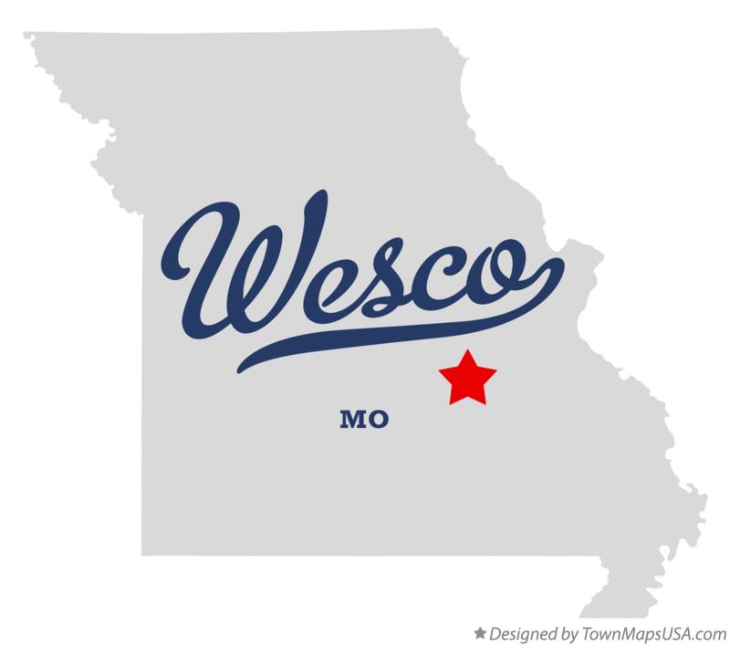 Map of Wesco Missouri MO