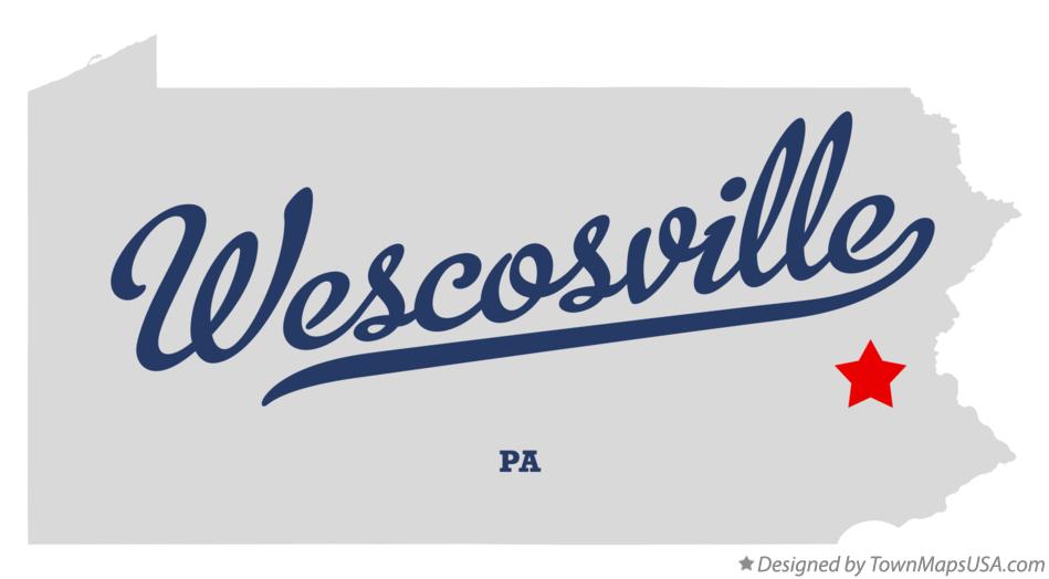 Map of Wescosville Pennsylvania PA