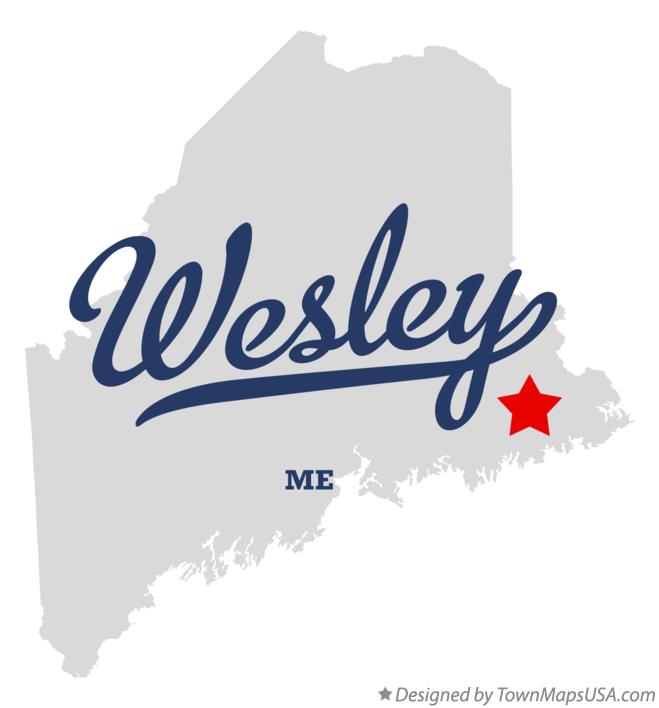 Map of Wesley Maine ME