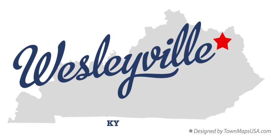 Map of Wesleyville Kentucky KY