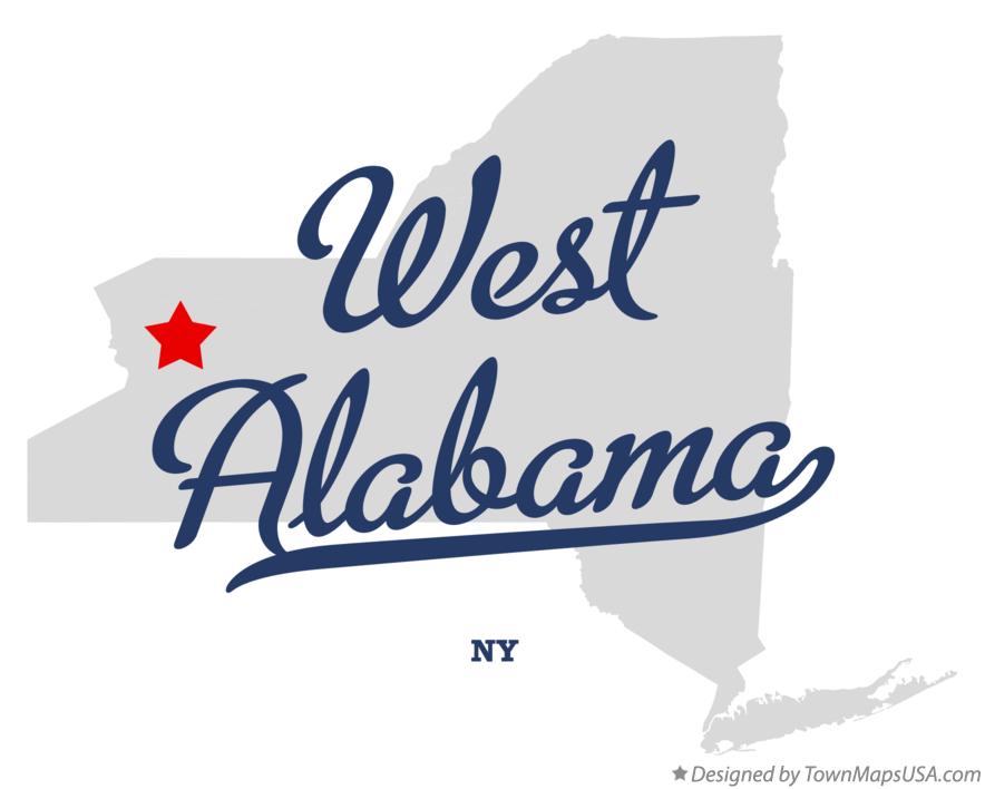 Map of West Alabama New York NY