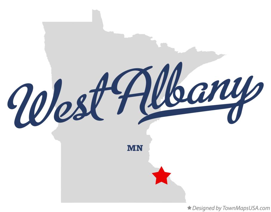 Map of West Albany Minnesota MN