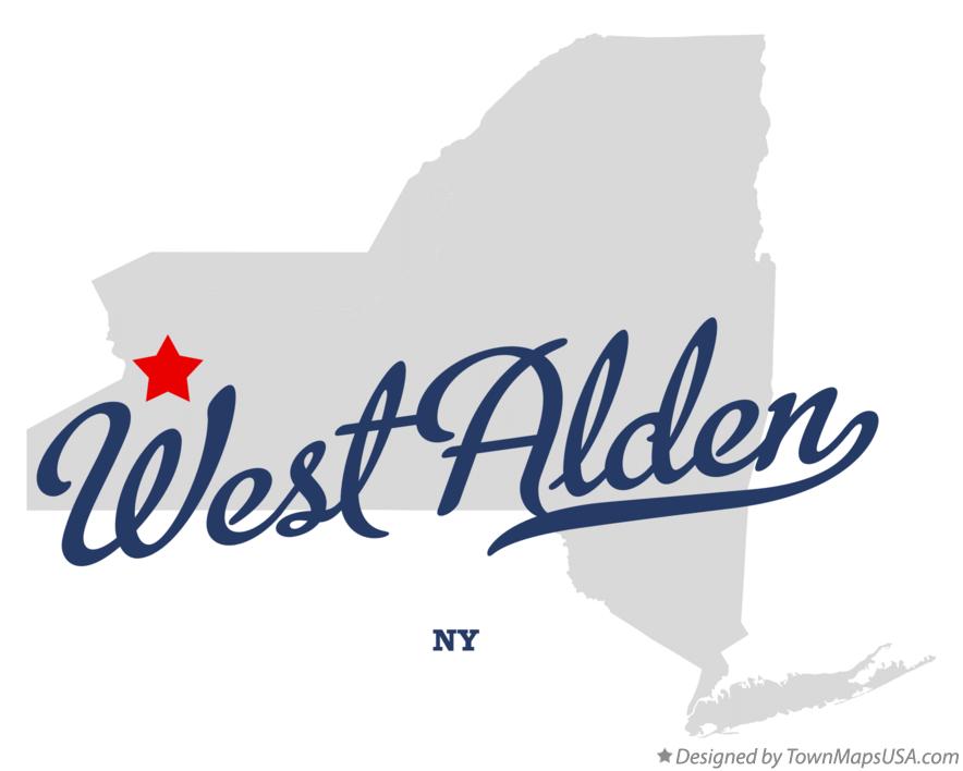 Map of West Alden New York NY