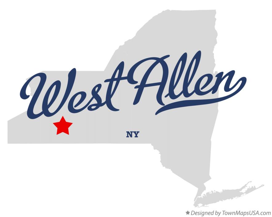 Map of West Allen New York NY