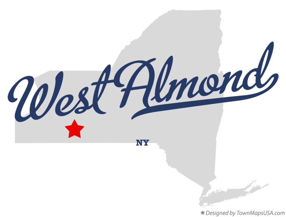 Map of West Almond New York NY